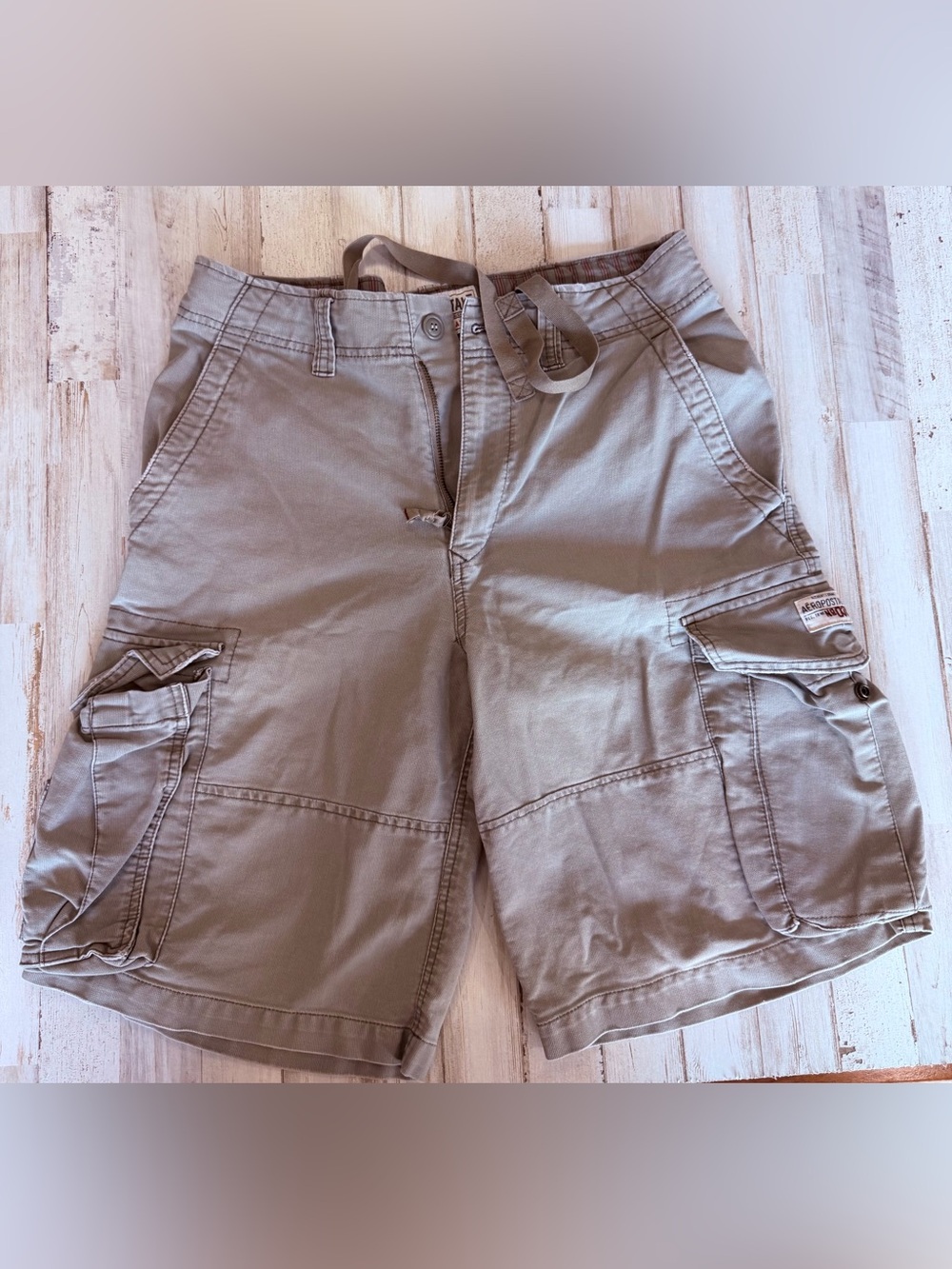 Aeropostale Y2K Cargo Shorts Men’s Size 32 Gray/Taupe Utility Shorts